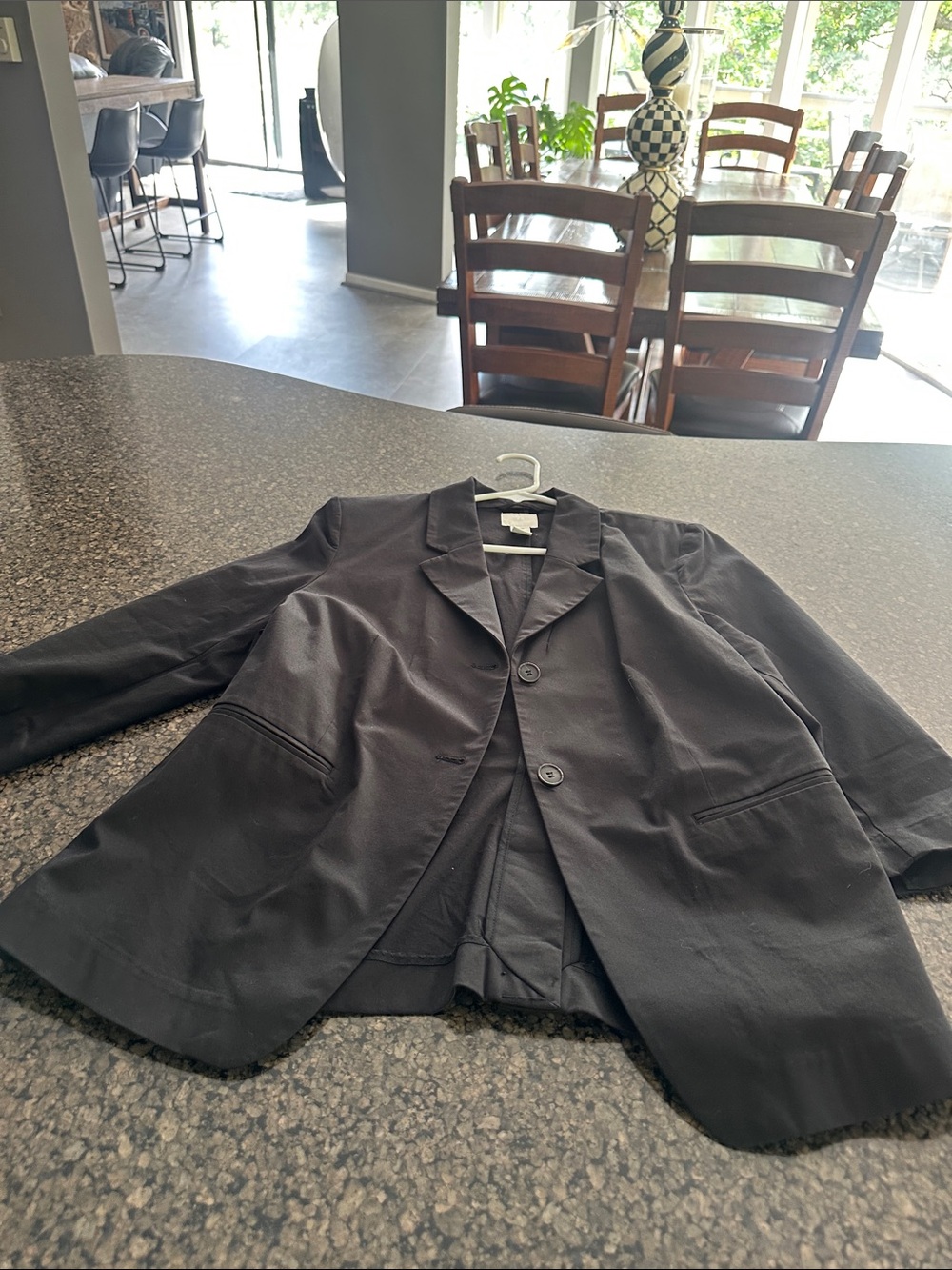 H&M Black ladies Lightweight Two-Button Blazer